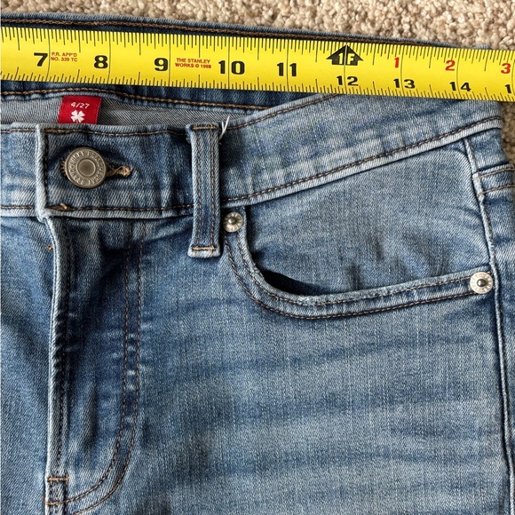 Lucky Brand Sweet Mid Rise Kick Crop Jeans Woman’s Raw Hem Denim Size 4/27 - Picture 6 of 8